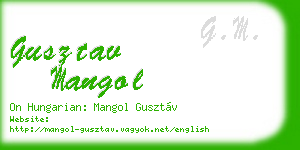 gusztav mangol business card